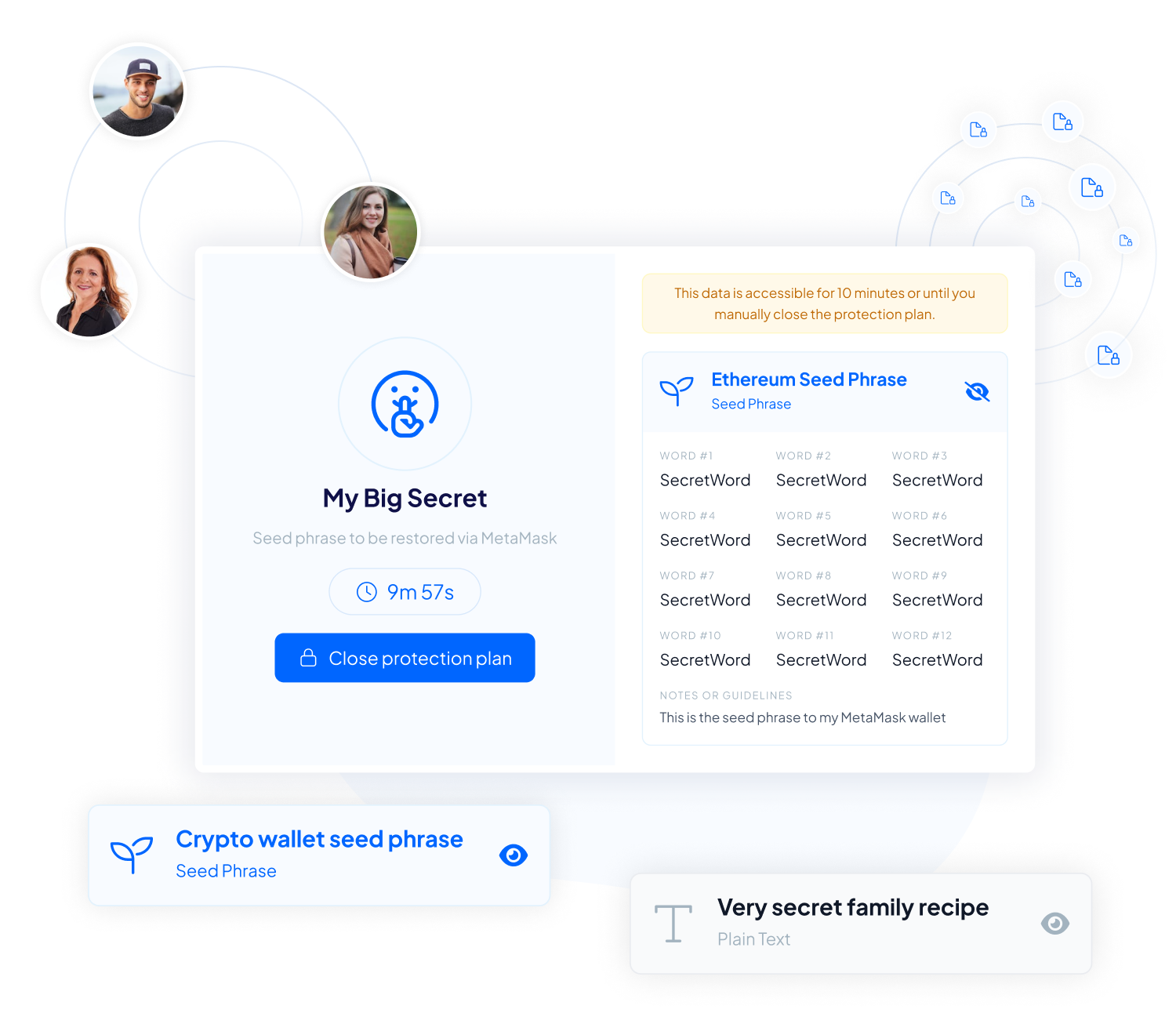 Merge The Encrypted Shares to Decrypt The Secret Data